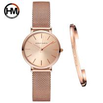 Relógio Feminino Hannah Martin 2035 Pulseira Aço inoxidável Á Prova dÁgua