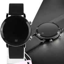 Relógio feminino led digital preto silicone garantia envio
