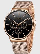 Relógio Feminino Lige Slim Pulseira Malha De Aço Relógio Feminino Lige Slim Pulseira Malha De Aço