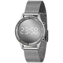 Relógio Feminino Lince Digital LDM4648L SXSX Aço Mesh Prata