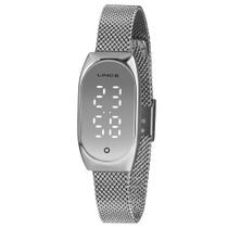 Relógio Feminino Lince Digital LDM4706L SXSX Aço Mesh Prata