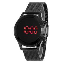 Relógio Feminino Lince Digital Original LDN4647LPXPX Pulseira Esteira Preto