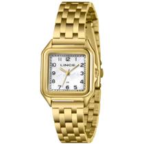Relógio Feminino Lince Dourado Analógico Aço Inox Minimalista Lqgm046l30 B2kx