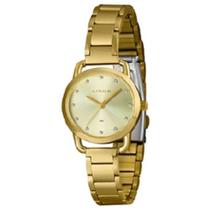Relógio Feminino Lince Dourado c/ Strass LRGJ153L28
