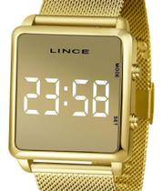 Relogio Feminino Lince Dourado Digital Led MDG4619L-BXKX
