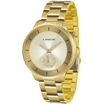 Relogio Feminino Lince Dourado Fundo Dourado LRGH067L C1KX