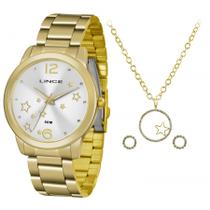 Relógio Feminino Lince Kit Lrgh092l dourado