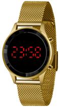 Relógio Feminino Lince Ldg4647L Digital Dourado Redondo
