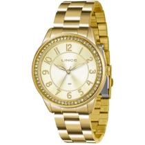 Relógio Feminino Lince lrg4339l Dourado Com Pedrinhas - CAPAS DE LUXO
