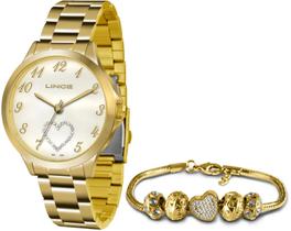 Relógio Feminino Lince LRG4454L Com Pulseira Dourado