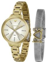 Relógio Feminino Lince LRG4667L KY12 + Pulseira Love Coração