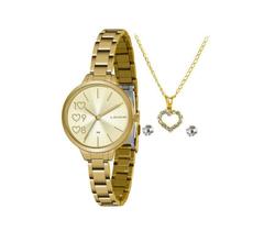 Relógio Feminino Lince Lrg4698L Ko50 Pulseira De Aço Dourado
