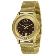Relógio Feminino Lince LRG4711L M2KX Pulseira Mesh Dourado Relógio Feminino Lince LRG4711L M2KX Pulseira Mesh Dourado