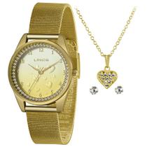 Relógio Feminino Lince LRGJ135L KZ21 Pulseira Mesh Dourado