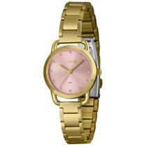 Relógio Feminino Lince Lrgj153L28 R1Kx Casual Dourado