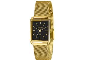 Relógio Feminino Lince Mini Preto 50M Dourado 25mm Relógio Feminino Lince Mini Preto 50M Dourado 25mm