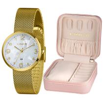 Relógio Feminino Lince + Porta Joias - LRGH229L36 B2KX
