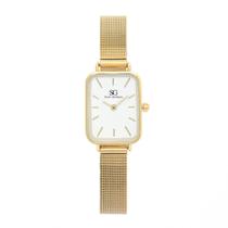 Relógio Feminino Luxo Dourado Quadrado Square Chelsea Gold Saint Germain