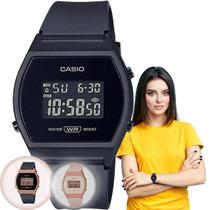 Relógio Feminino Marca Casio Vintage Digital Esportivo Preto Nude Rose Gold LW-204 Relógio Feminino Marca Casio Vintage Digital Esportivo Preto Nude Rose Gold LW-204