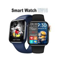 Relogio Feminino Masculino Tela Infinita Hw16 Minions Unissex Preto Serie 6 Android iOS
