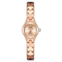 Relógio Feminino Mini Dourado Rosé Luxo Analógico Pequeno