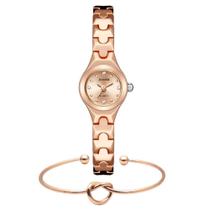 Relógio Feminino Mini Dourado Rosé Luxo Pequeno + Pulseira - PENDULARI