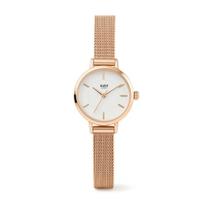 Relógio Feminino Mini Tulipa Rosé Gold Fundo Branco 22mm