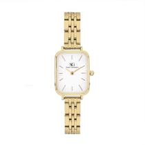 Relógio Feminino Minimalista Quadrado Square Madison Dourado Gold Saint Germain