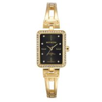 Relógio feminino Miykon X2E97, vestido casual quadrado, resistente à água