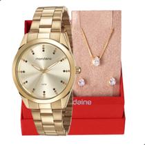 Relógio Feminino Mondaine Analógico Dourado 53672LPMVDE1
