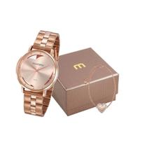 Relógio Feminino Mondaine C/ Brinde Feixo Metal Casual - Ref 53748LPMKRE2K1 Relógio Feminino Mondaine C/ Brinde Feixo Metal Casual - Ref 53748LPMKRE2K1