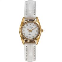Relógio Feminino Mondaine Couro Branco 32960LPMVDH1