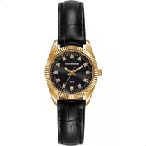 Relógio Feminino Mondaine Couro Preto 32960LPMVDH2