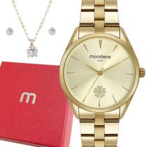 Relógio Feminino Mondaine Dourado Original 1 Ano De Garantia