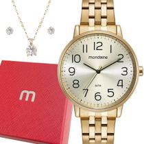 Relógio Feminino Mondaine Dourado Original 1 Ano de Garantia