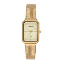 Relógio Feminino Mondaine Dourado Quadrado Vintage 70 anos 32939lpmvde1