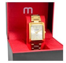 Relógio Feminino Mondaine Quadrado Dourado - 32417LPMVDE1
