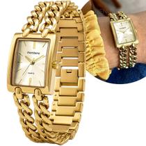 Relógio Feminino Mondaine Quadrado Pulso Clássico Original