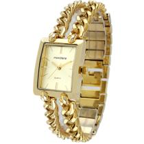 Relógio Feminino Mondaine Quadrado Pulso Clássico Original