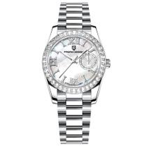 Relógio Feminino Mostrador em Numero Romanos com Strass Movimento de Quartzo