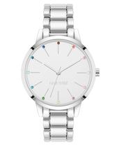 Relógio feminino Nine West Crystal Accented Silver Bracelet