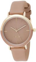 Relógio feminino Nine West NW/2346GPTN em tom dourado com pulseira bronzeada