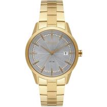 Relógio Feminino Orient Dourado Strass Calendário Luxo Prova dÁgua FGSS1213 S1KX