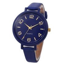 Relógio Feminino Original Barato Luxo Azul + Caixa