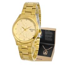 Relógio Feminino Original de Pulso Seculos Dourado Santo Relógio Feminino Original de Pulso Seculos Dourado Santo
