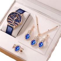 Relógio Feminino Original Promoção + Kit Acessórios Luxuoso