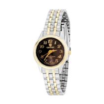 Relógio Feminino Orinet Original A Prova D Agua Misto Fundo Preto Delicado Presente