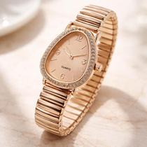 Relógio Feminino Pequeno Maldivas Rose Cravejado 38mm