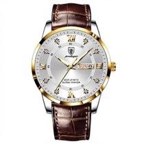 Relógio Feminino Poedagar Fundo Branco Luxo Aço Inox Bracelete