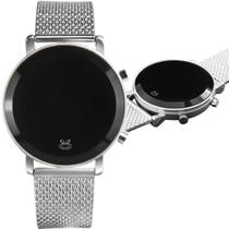 Relogio Feminino Prata Digital ajustável pulseira silicone - Orizom Relogio Feminino Prata Digital ajustável pulseira silicone - Orizom